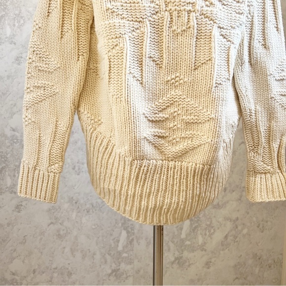 Ralph Lauren Sun Valley Shawl Collar Cardigan Sweater Toggle Cream XS/S Handknit - Picture 4 of 9